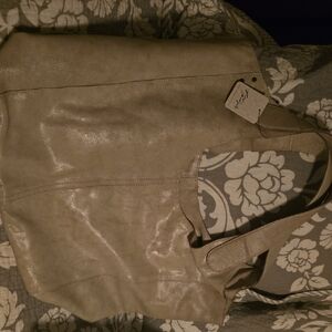 Free People Taupe Leather Tote